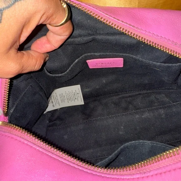 Versace Pink Quilted Women's Handbag - Picture 13 of 17